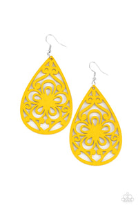 Marine Eden - Yellow Paparazzi Earring