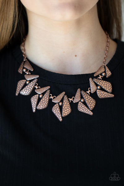 Extra Expedition - Copper Paparazzi Necklace (#3479)