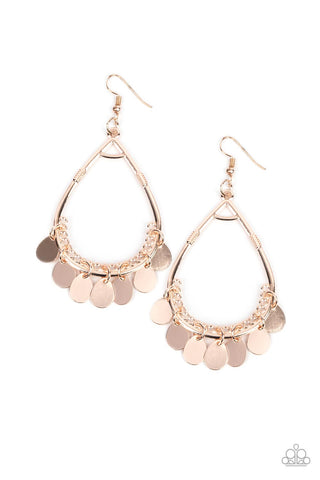 Meet Your Music Maker - Rose Gold Paparazzi Earring