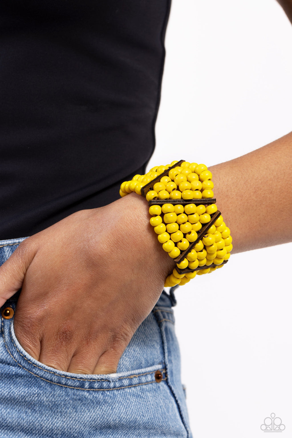 Way Off TROPIC - Yellow Paparazzi Bracelet (#5720)