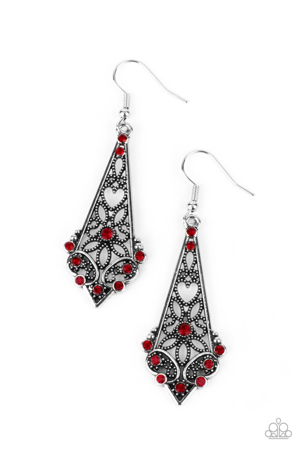 Casablanca Charisma - Red Paparazzi Earring (#3651)