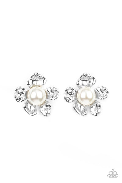 Apple Blossom Pearls - White Paparazzi Earring