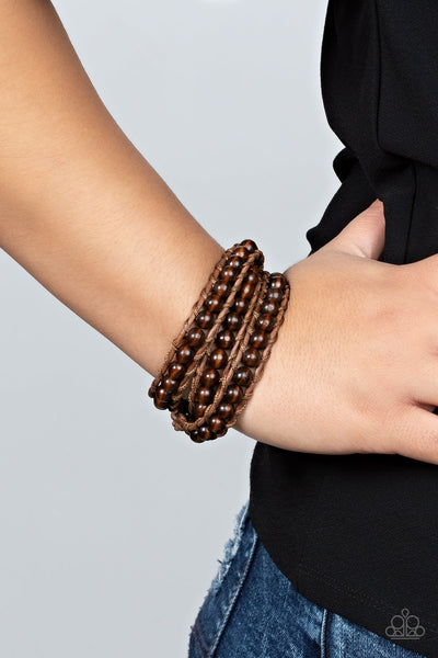 Pine Paradise - Brown Paparazzi Bracelet