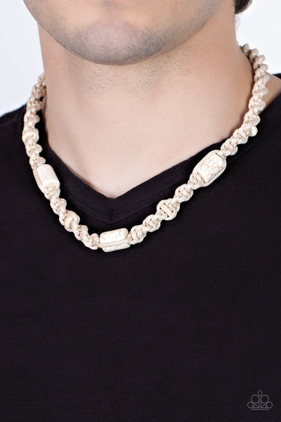 Explorer Exclusive - White Paparazzi Necklace (#3812)