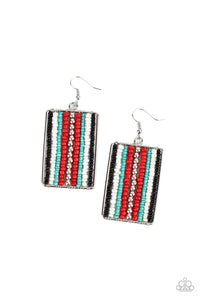 Beadwork Wonder - Red Paparazzi Earring (#3602)