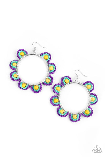 Groovy Gardens - Yellow Paparazzi Earring