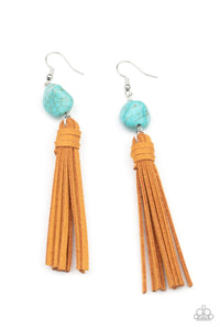 All-Natural Allure - Blue Paparazzi Earrings