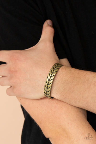 Ancient Archer - Brass Paparazzi Men's Bracelet