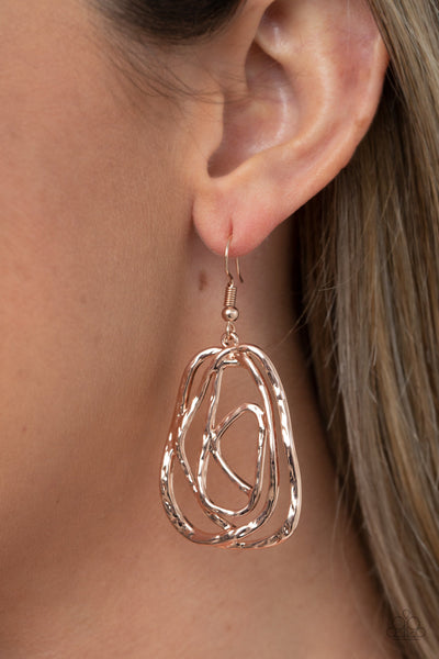 Artisan Relic - Rose Gold Paparazzi Earrings