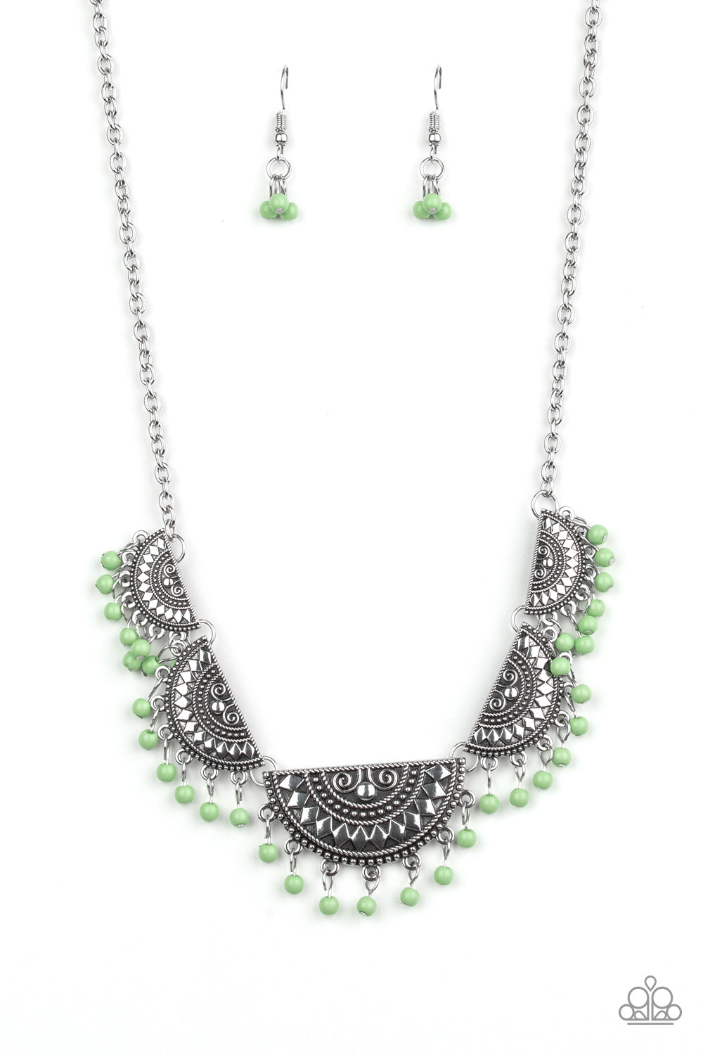 Paparazzi Necklace - Boho Baby - Green (PZ-1088)