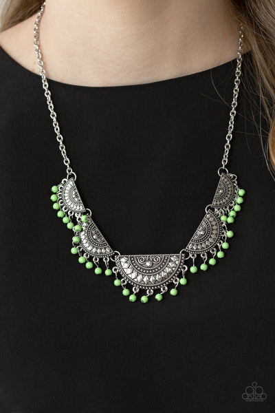 Paparazzi Necklace - Boho Baby - Green (#1088)