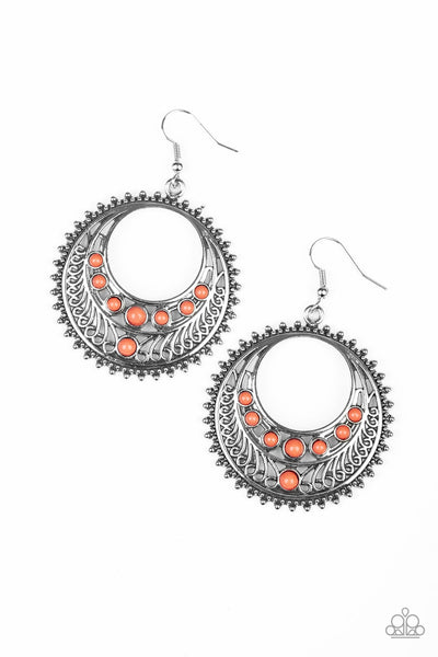 Paparazzi Fishhook Earrings - Boho Bliss - Orange (PZ-408)