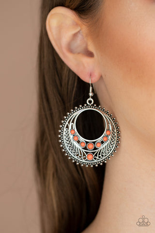 Paparazzi Fishhook Earrings - Boho Bliss - Orange (PZ-408)