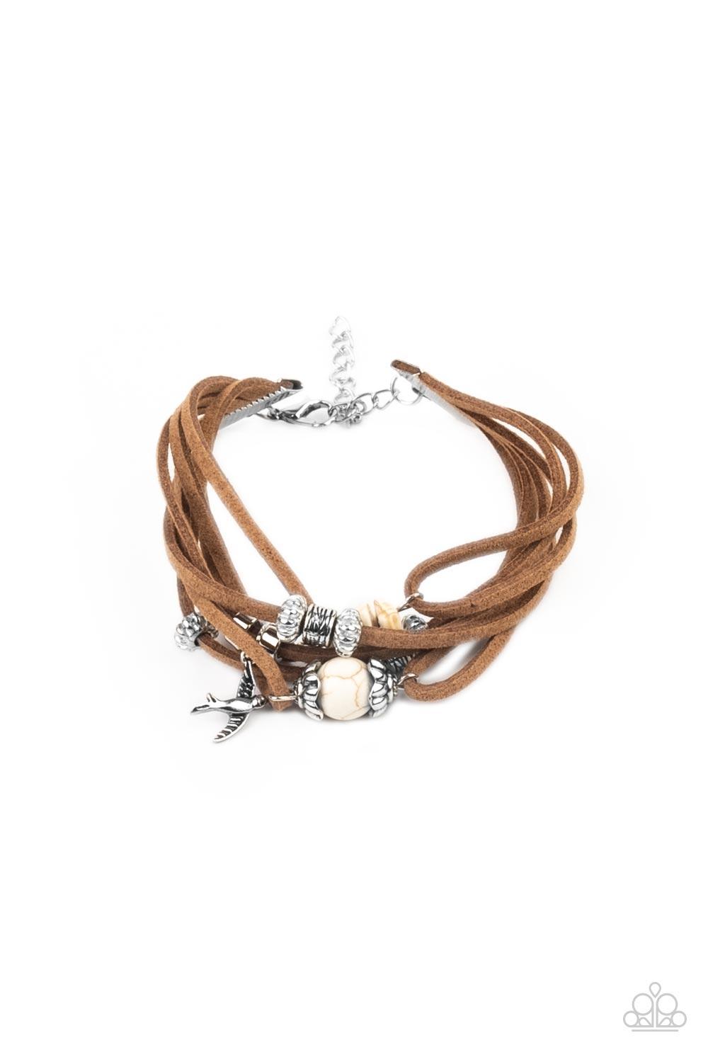 Canyon Flight - White Paparazzi Bracelet