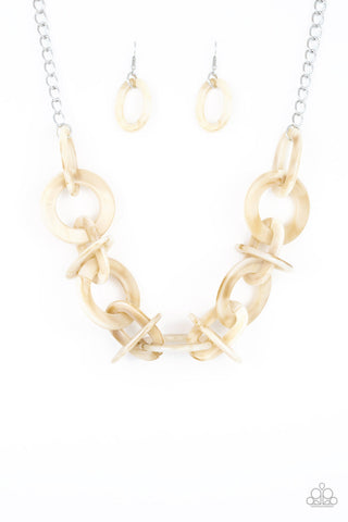 Paparazzi Acrylic Necklace - Chromatic Charm - Brown (PZ-307)