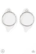 Clear The Way! - White Paparazzi Earrings (PZ-342)