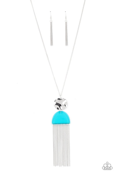 Color Me Neon - Blue Paparazzi Necklace (PZ-068)