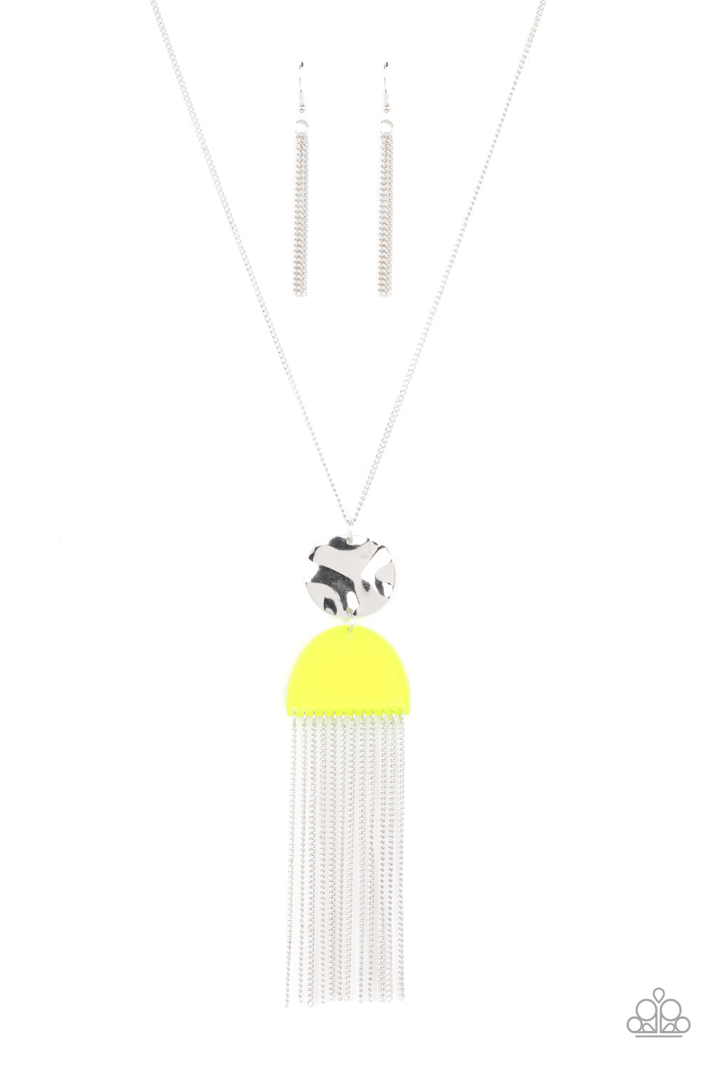 Color Me Neon - Yellow Paparazzi Necklace (PZ-325)