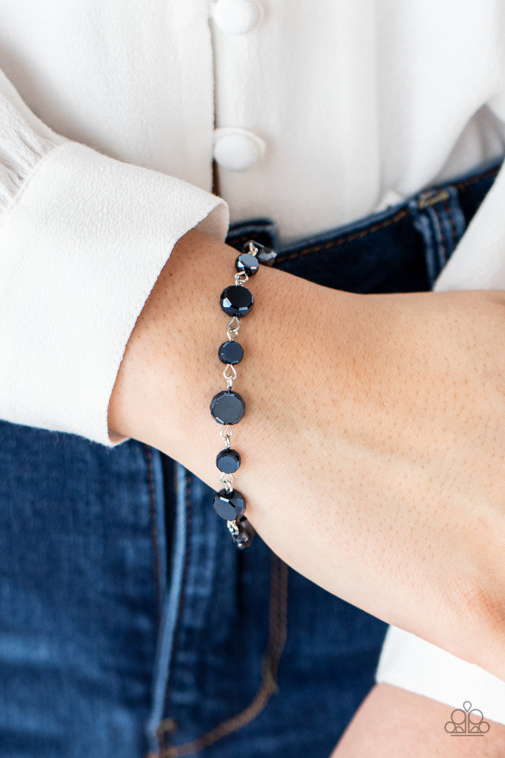 Colorfully Cosmic - Blue Paparazzi Bracelet (PZ-563)