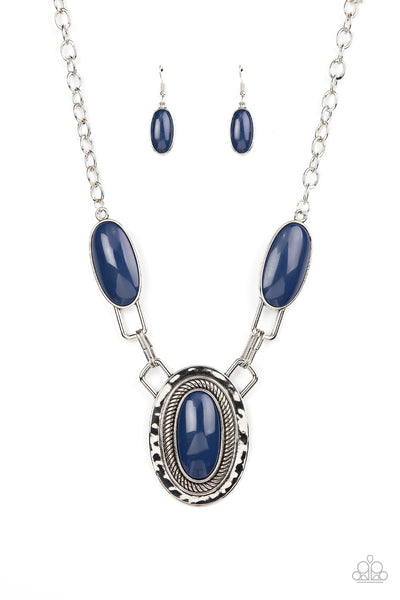 Count to TENACIOUS - Blue Paparazzi Necklace (#3098)