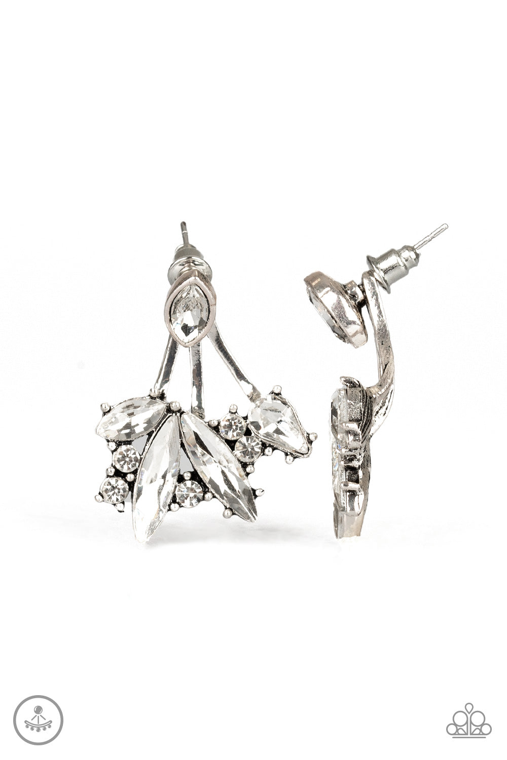 Deco Dynamite - White Paparazzi Earrings