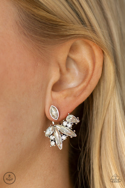 Deco Dynamite - White Paparazzi Earrings