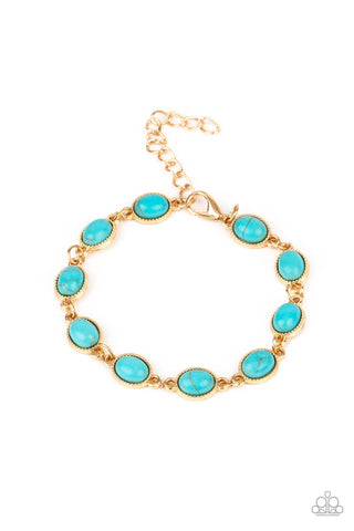 Desert Day Trip - Blue Paparazzi Bracelet (#4232)