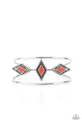 Desert Diamondback - Red Paparazzi Bracelet (PZ-609)
