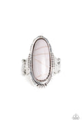 Paparazzi Thick Flex Back Ring - Desert Thirst - Silver (R218)