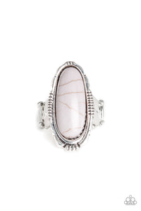Paparazzi Thick Flex Back Ring - Desert Thirst - Silver (R218)