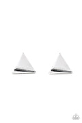 Die TRI-ing - Silver Paparazzi Earrings (#2019)