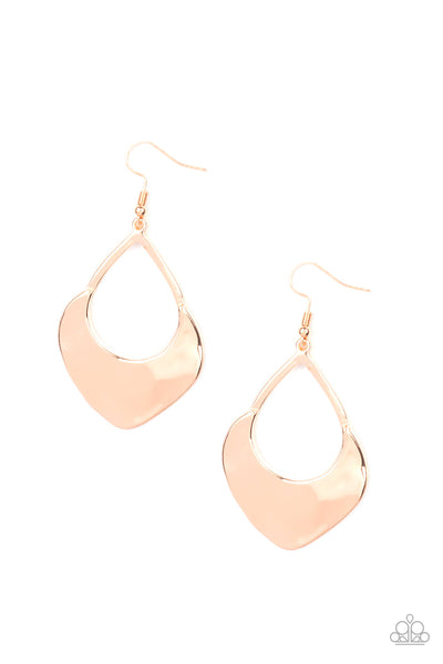 Paparazzi Earrings - Dig Your Heels In - Rose Gold (#1534)