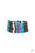Dive into Maldives - Blue Paparazzi Bracelet (PZ-4938)