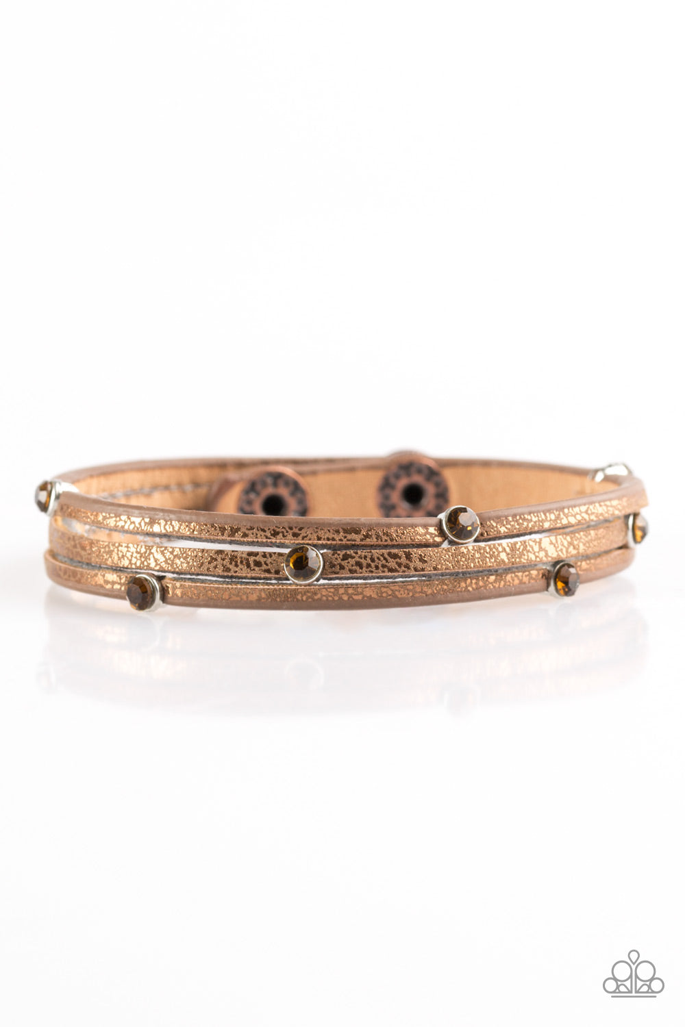 Paparazzi Urban Wrap Bracelet - Drop A SHINE - Copper (W113)