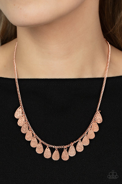 Eastern CHIME Zone - Copper Paparazzi Necklace (#4464)