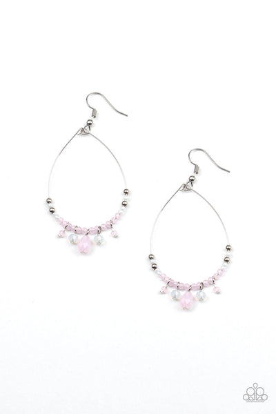 Paparazzi Earrings - Exquisitely Ethereal - Pink (PZ-804)