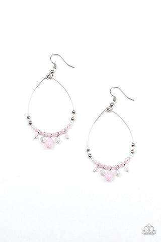 Paparazzi Earrings - Exquisitely Ethereal - Pink (#804)
