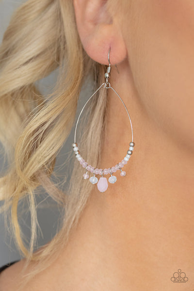 Paparazzi Earrings - Exquisitely Ethereal - Pink (PZ-804)