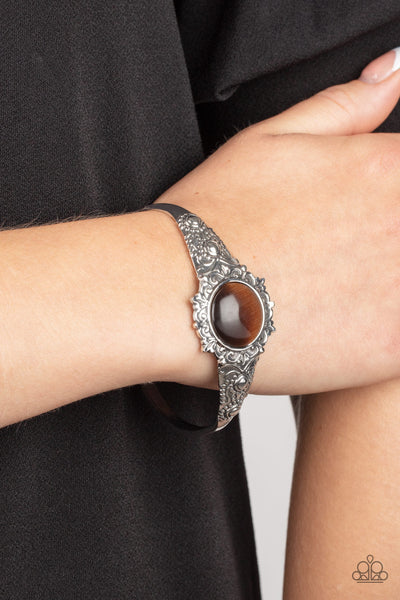 Extravagantly Enchanting - Brown Paparazzi Bracelet (#4650)