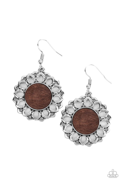 Farmhouse Fashionista - Brown Paparazzi Earrings (#3320)