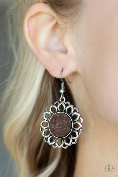 Farmhouse Fashionista - Brown Paparazzi Earrings (#3320)