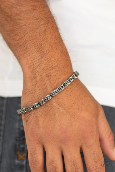 Fighting Chance - Black Men's Paparazzi Bracelet (#2142)