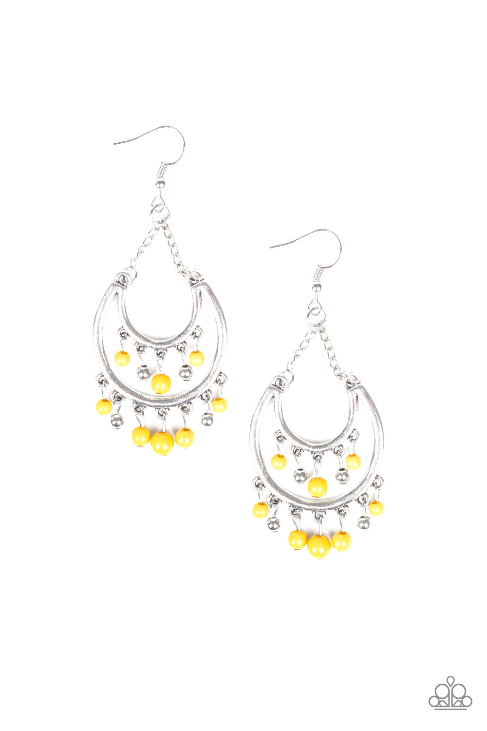 Paparazzi Earrings - Free-Spirited Spirit - Yellow (#644)