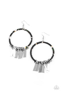 Garden Chimes - Black Paparazzi Earrings