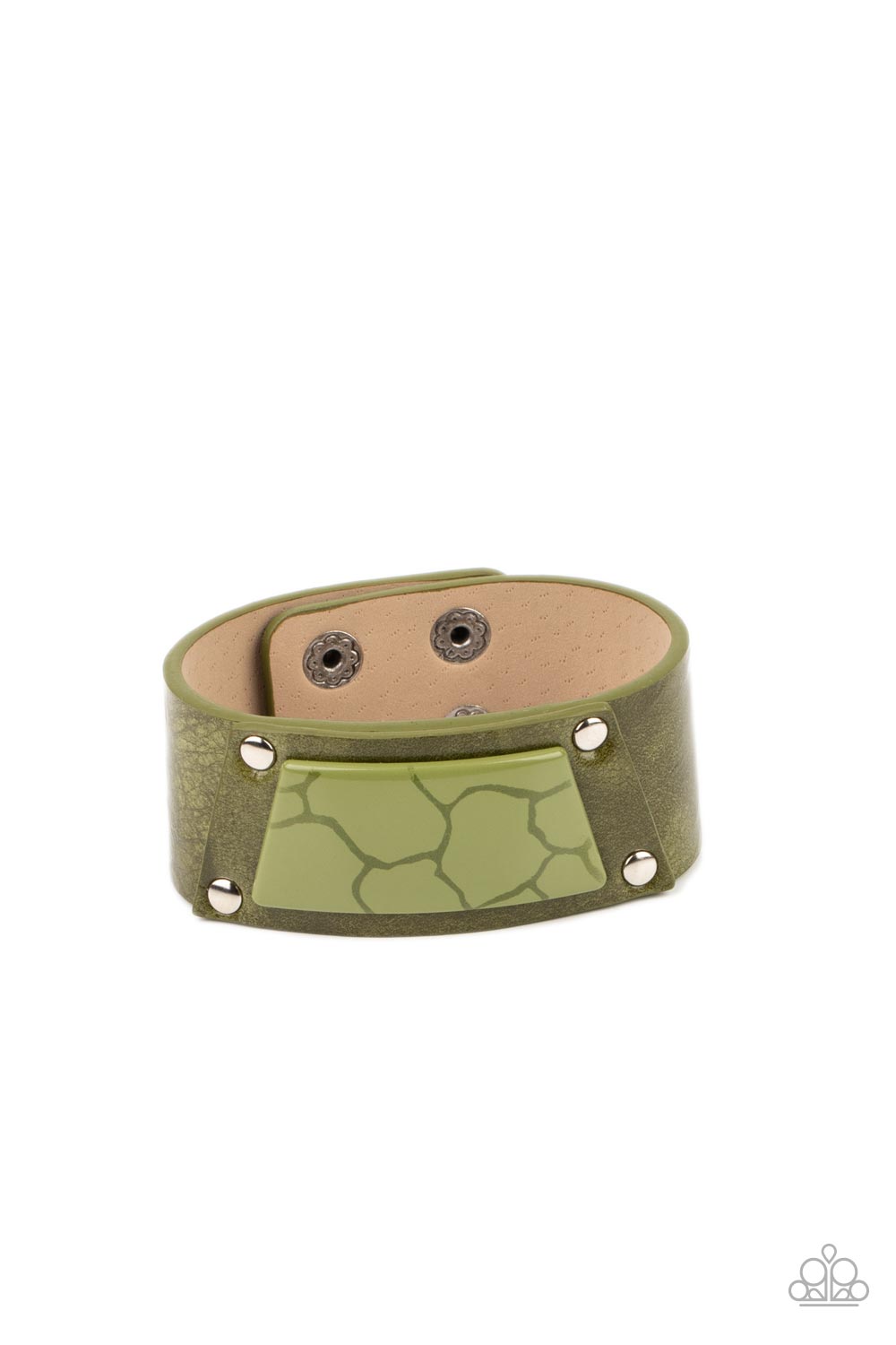 Geo Glamper - Green Paparazzi Wrap Bracelet (W204)