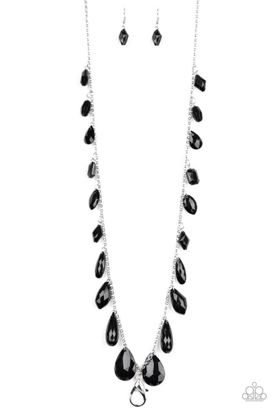 GLOW And Steady Wins The Race - Black Paparazzi Lanyard (L014)