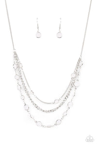 Goddess Getaway - White Paparazzi Necklace (#4638)