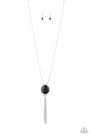 Happy As Can BEAM - Black-Paparazzi Necklace (PZ-389)