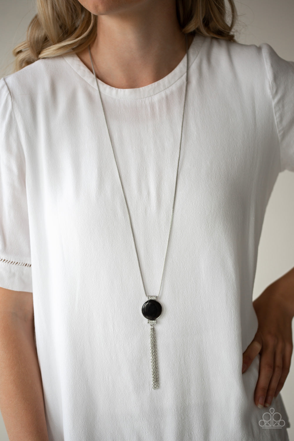 Happy As Can BEAM - Black-Paparazzi Necklace (PZ-389)