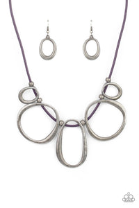 Historical Hipster - Purple Paparazzi Necklace (#4546)